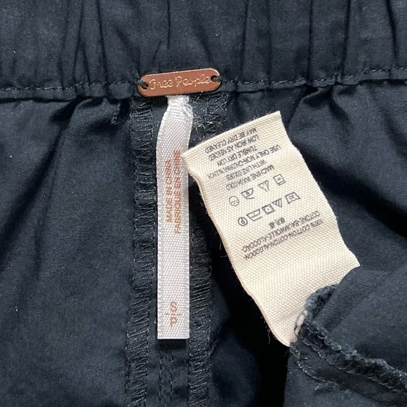 Free People Tie Sleeve Off The Shoulder Strapless Navy Blue Top - Picture 12 of 13